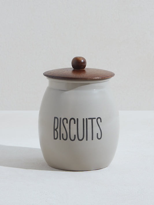 Westside Home Off White Biscuit Canister