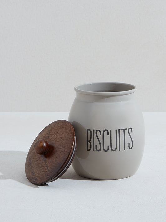 Westside Home Off White Biscuit Canister