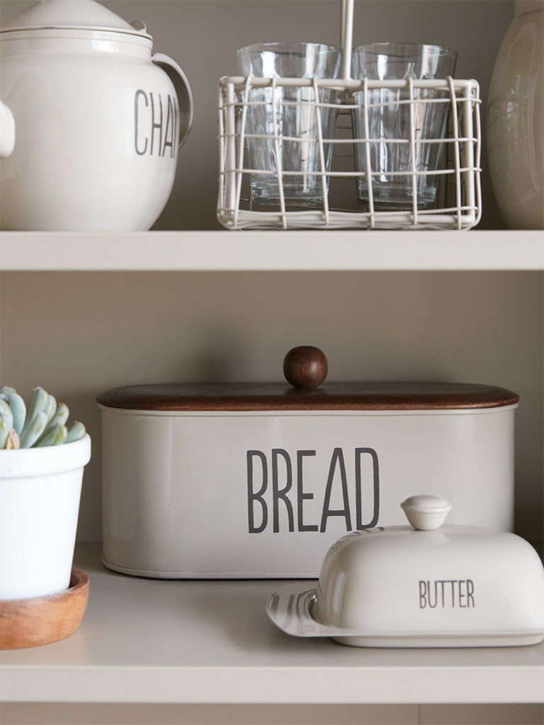 Buy Westside Home Off White Bread Box from Westside