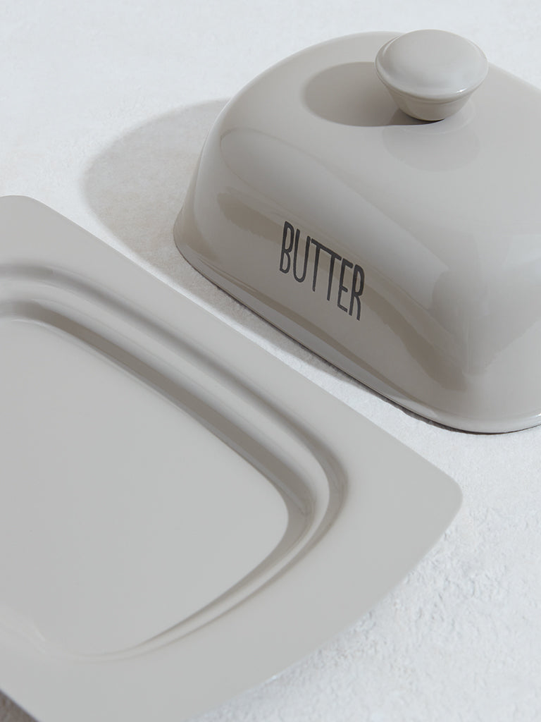 Westside Home Off White Butter Dish