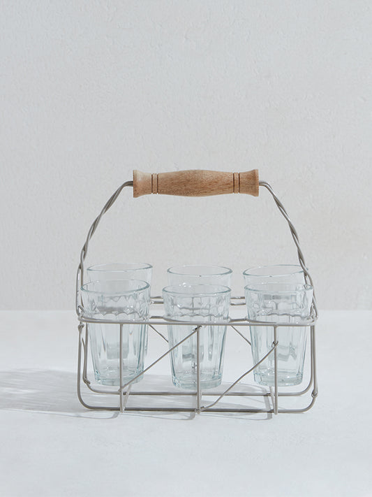 Westside Home Off White Wired Chai Caddy