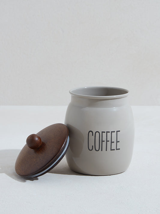 Westside Home Off White Coffee Canister