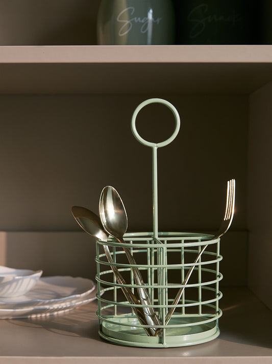 Westside Home Mint Fork And Spoon Caddy