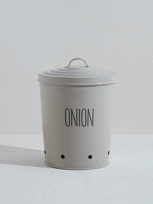 Westside Home Off White Onion Storage Jar