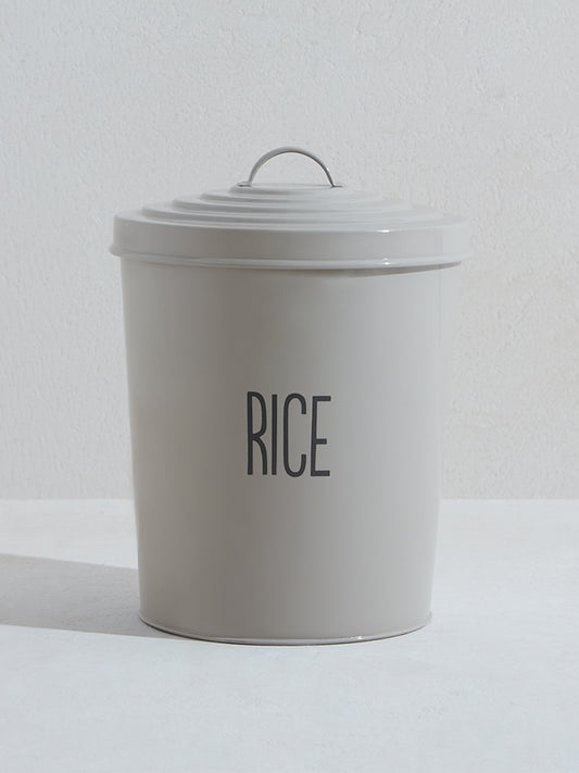 Westside Home Off White Rice Storage Jar