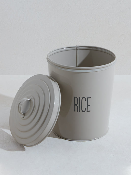 Westside Home Off White Rice Storage Jar