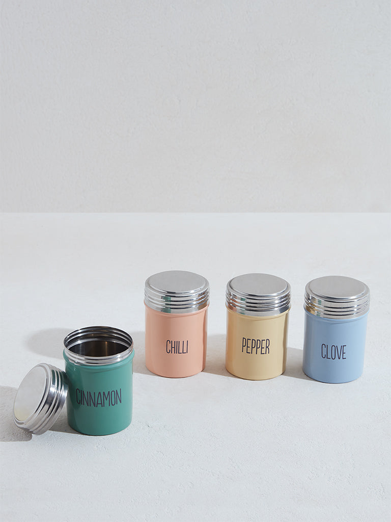 Westside Home Multicolour Spice Containers - (Set of 4)