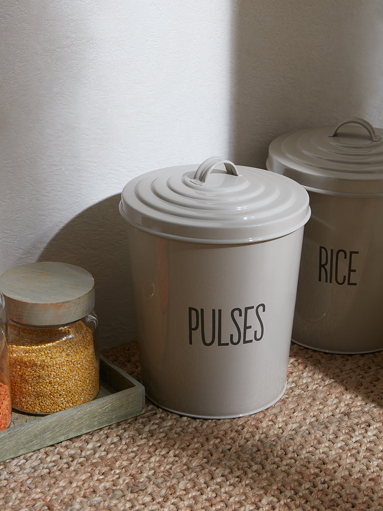 Westside Home Off White Pulses Storage Jar