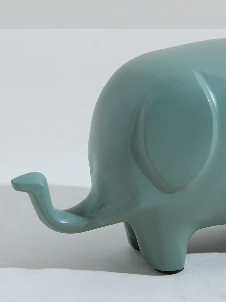 Westside Home Aqua Elephant Figurine-Small