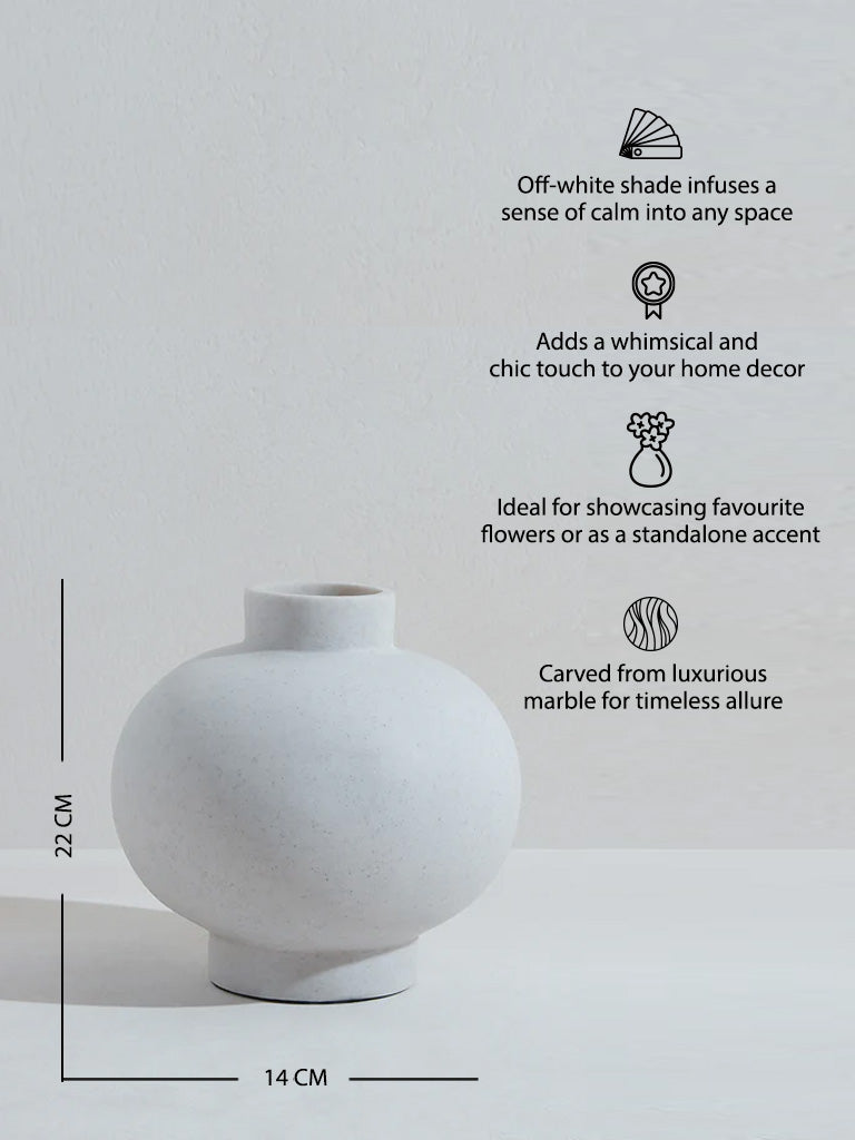 Westside Home Off-White Balloon Vase