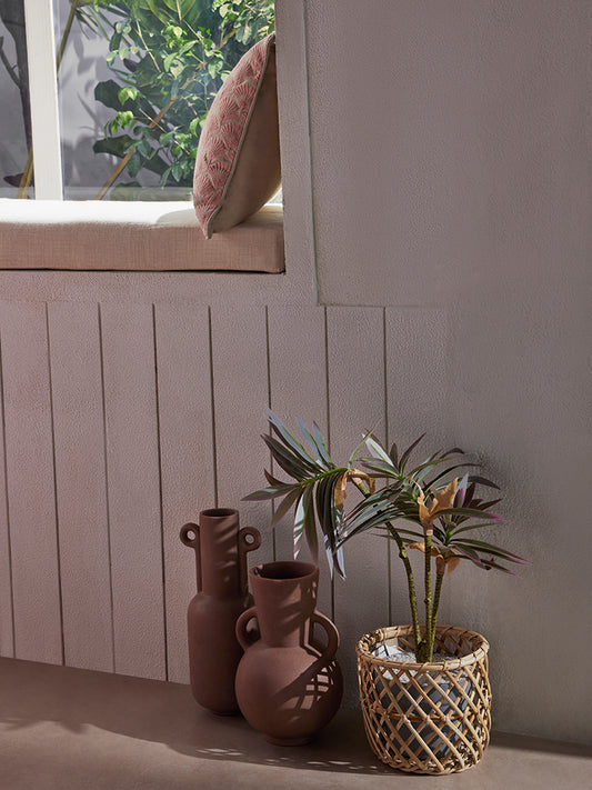 Westside Home Dusty Pink Twin Ear Marble Vase