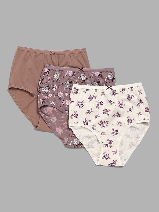 Wunderlove Solid Nude Brown Full Brief
