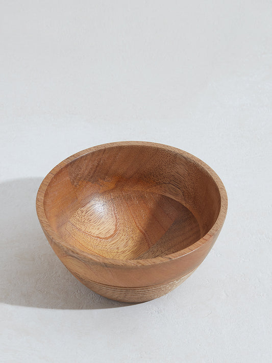 Westside Home Brown Wooden Bowl-Small