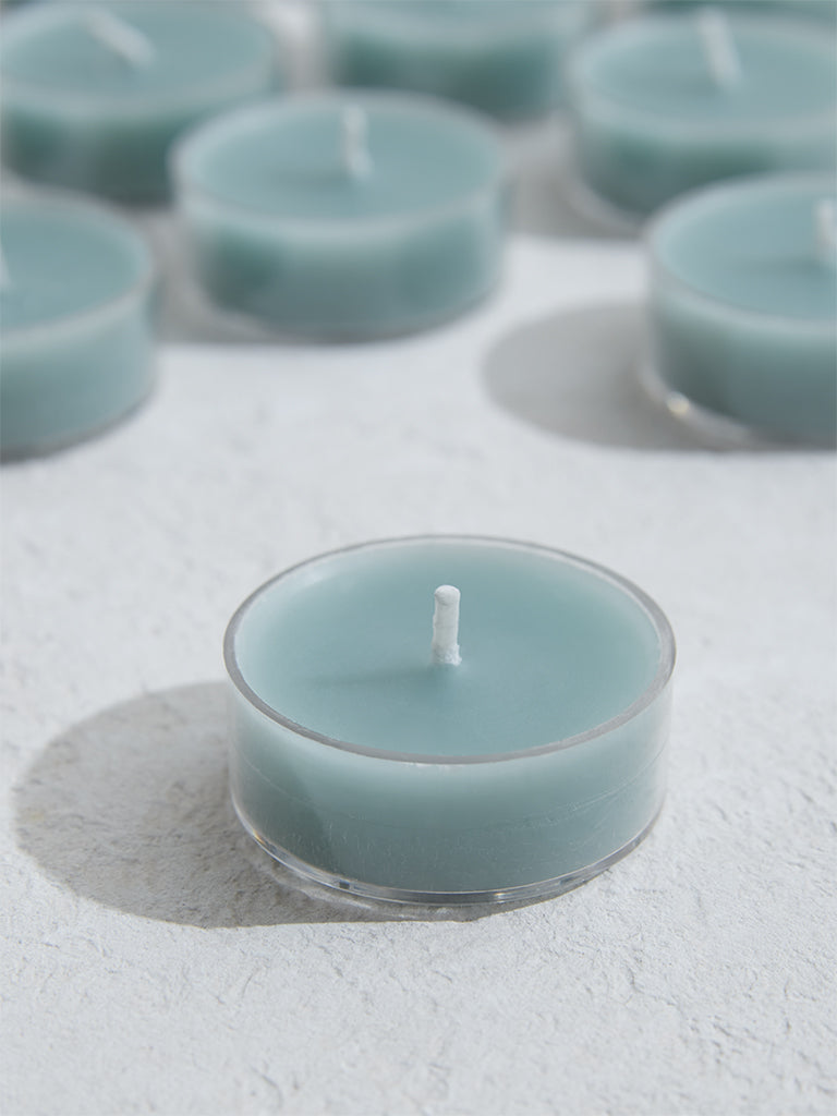 Westside Home Dark Green Tea Light Candles (Set of 16)