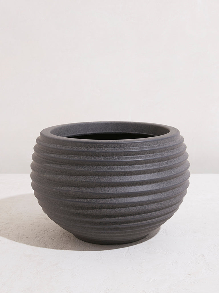 Westside Home Grey Round Planter-Small