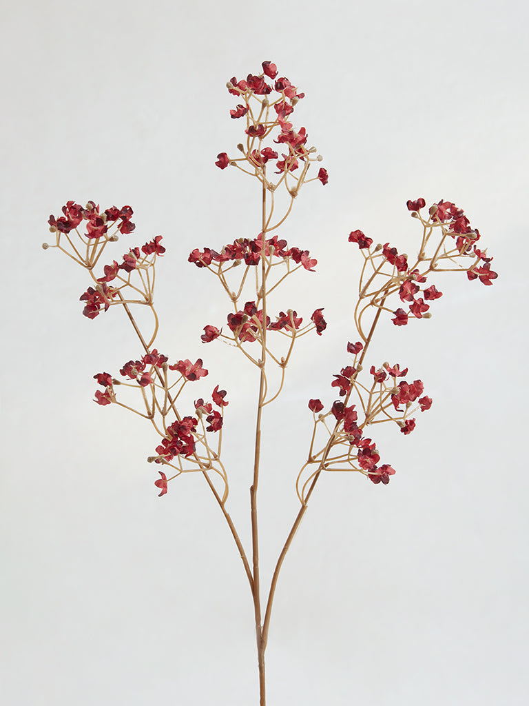 Westside Home Dark Red Gypsophilia Artificial Plant-Large
