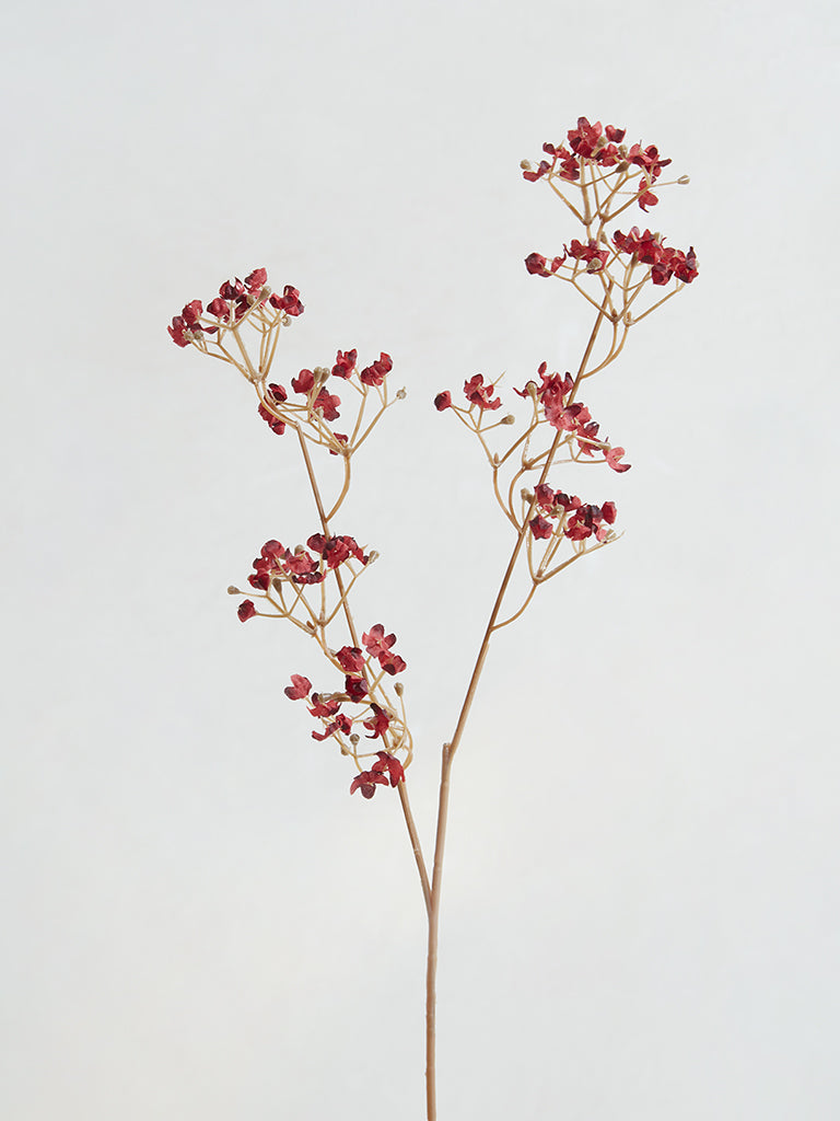 Westside Home Dark Red Gypsophilia Artificial Plant
