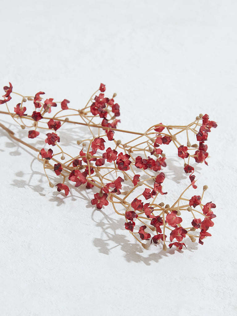 Westside Home Dark Red Gypsophilia Artificial Plant
