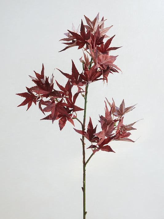 Westside Home Dark Red Maple Leaf Artificial Plant