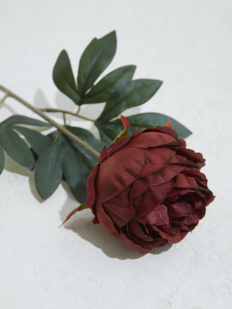 Westside Home Dark Red Medium Artificial Peony