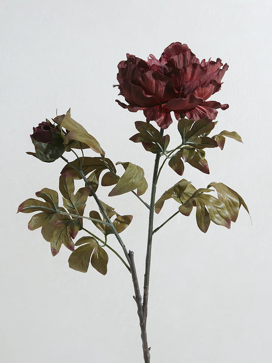 Westside Home Dark Red Artificial Peony-Large