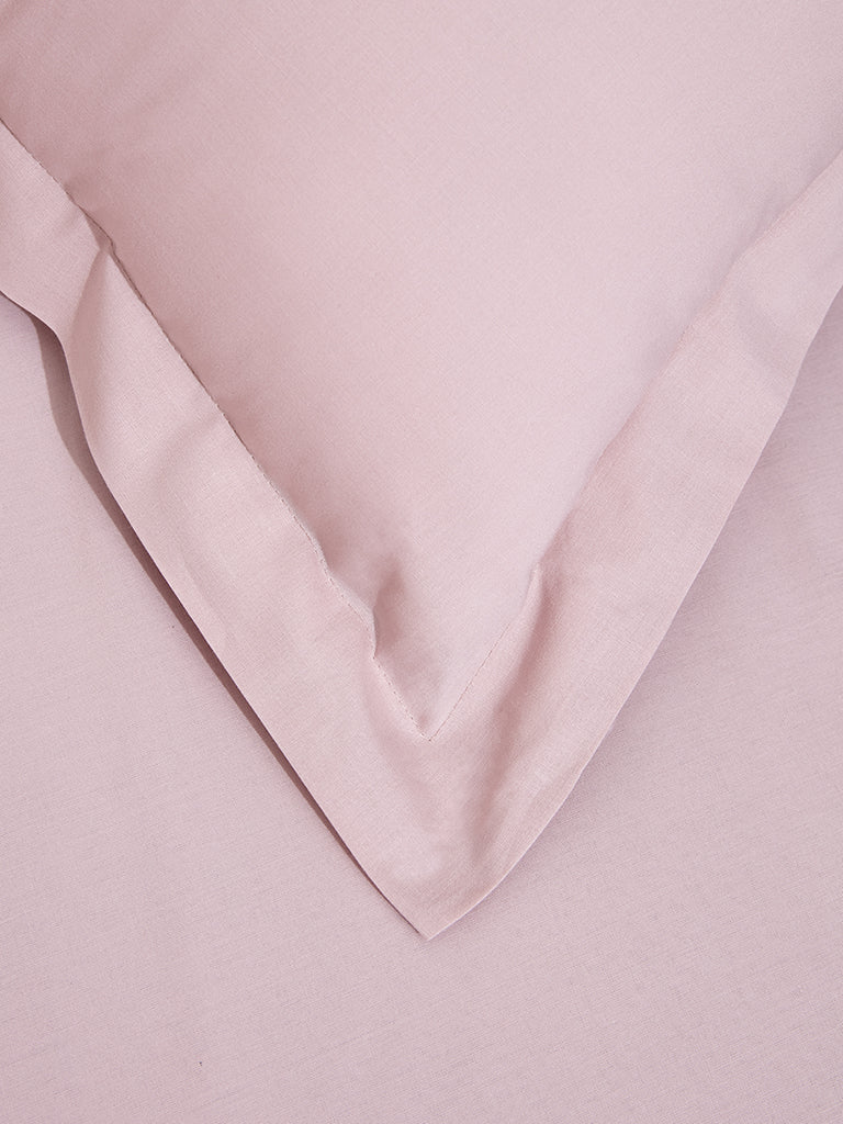 Westside Home Pink Solid King Bed Flat Sheet and Pillowcase Set