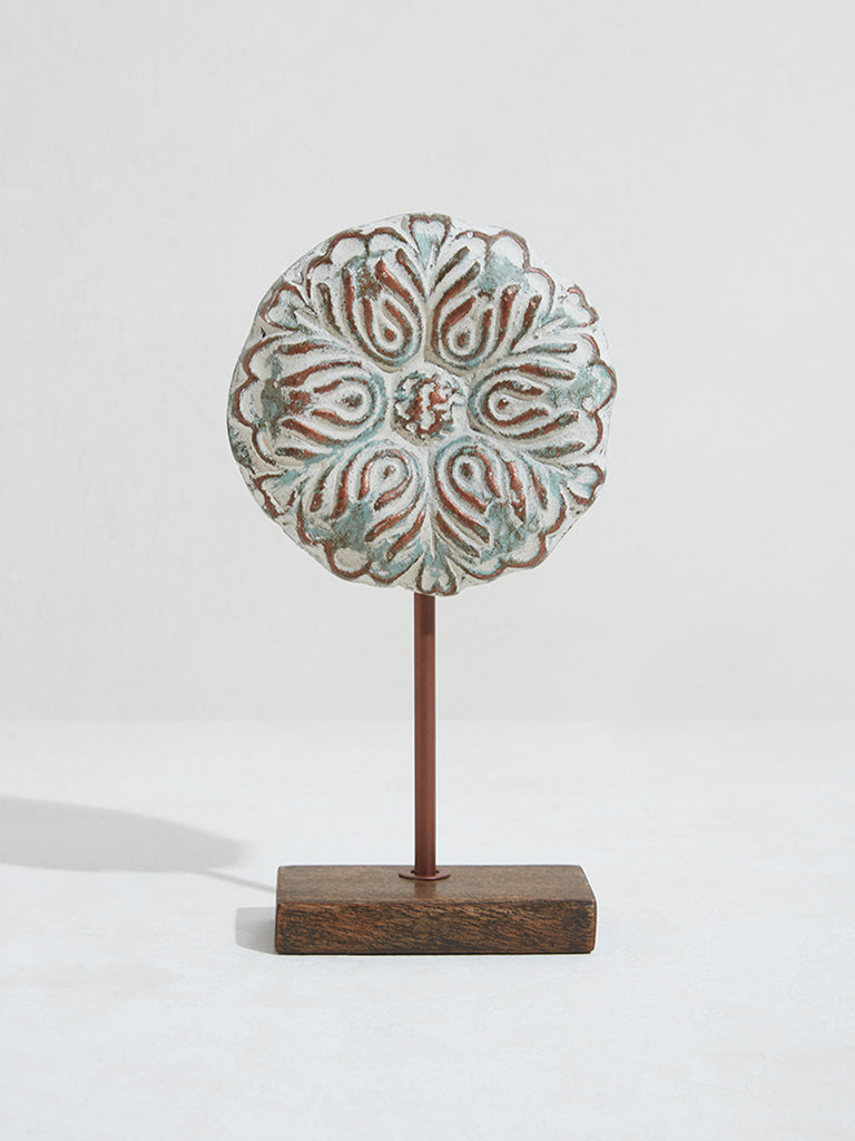 Westside Home Green Floral Fossil Decorative Accessory