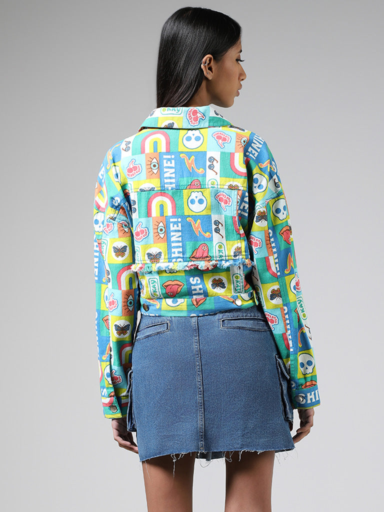 Nuon Multicolour Abstract Printed Jacket