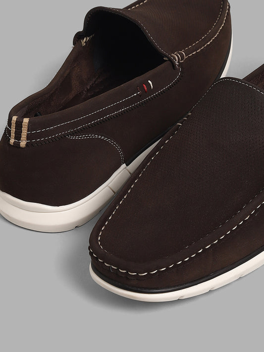 SOLEPLAY Chocolate Brown Slip-On Loafers