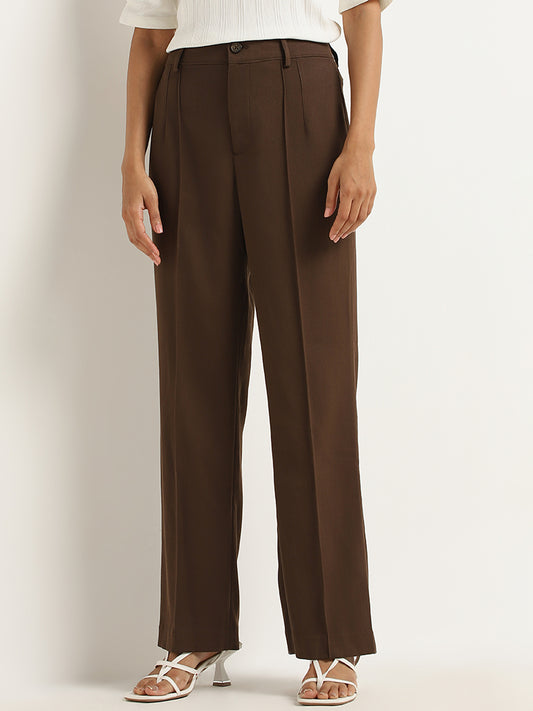 Wardrobe Brown Solid Trousers