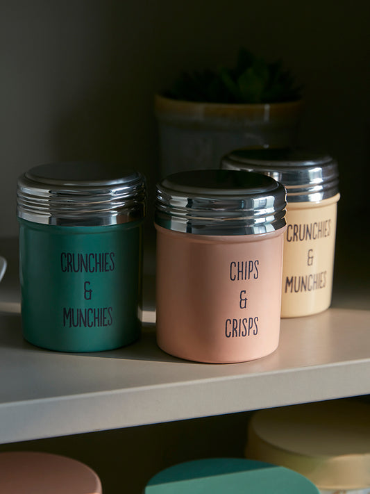 Westside Home Multicolour Metal Jars - (Set of 3)