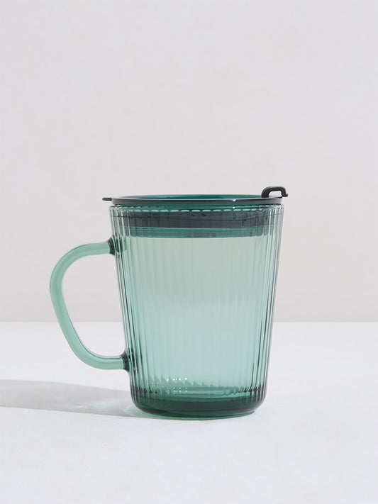 Westside Home Green Glass Mug With Lid