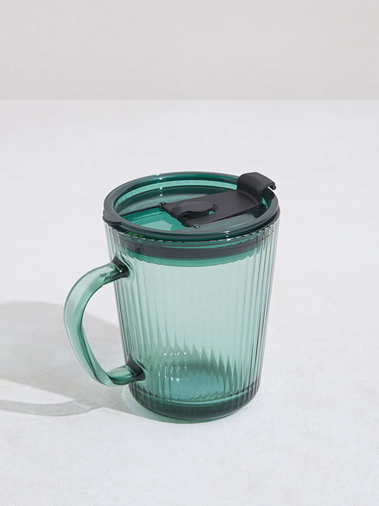 Westside Home Green Glass Mug With Lid