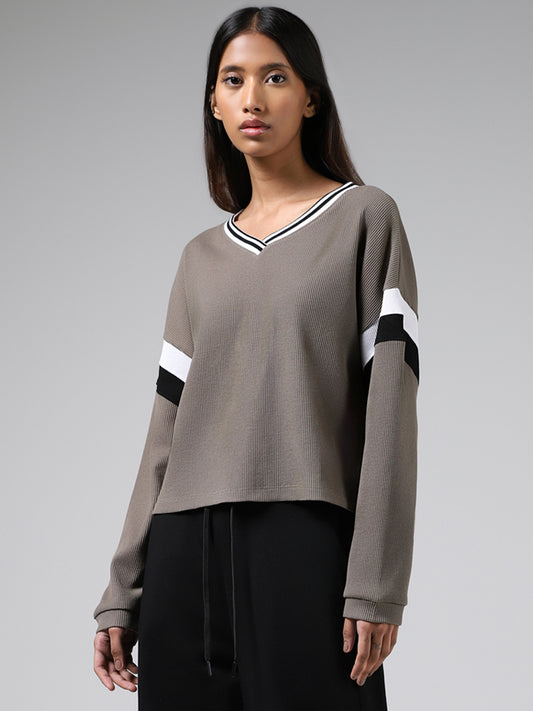 Studiofit Light Brown Cotton Sweatshirt