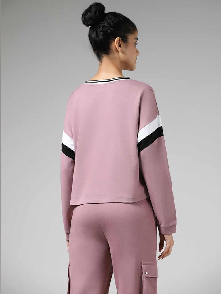 Studiofit Solid Pink Sweatshirt