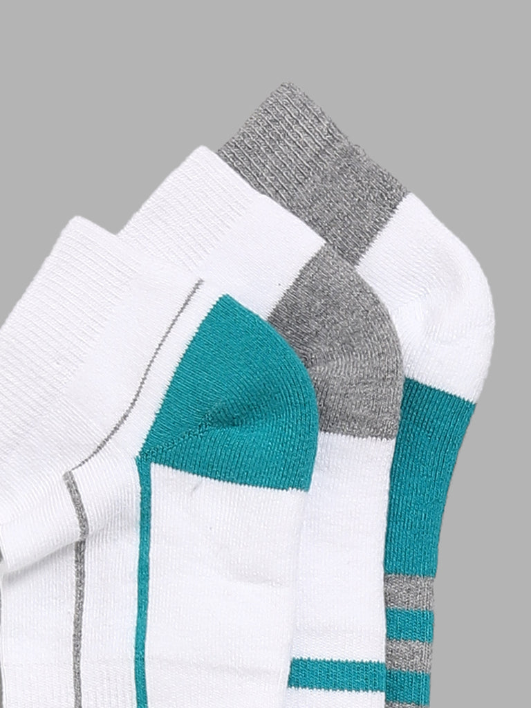 WES Lounge Color-Block Multicolor Cotton Blend Socks - Pack of 3