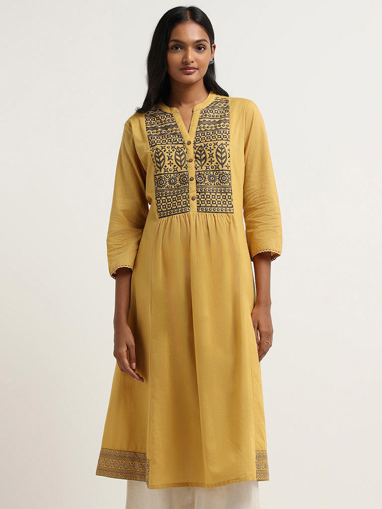 Utsa hot sale yellow kurta