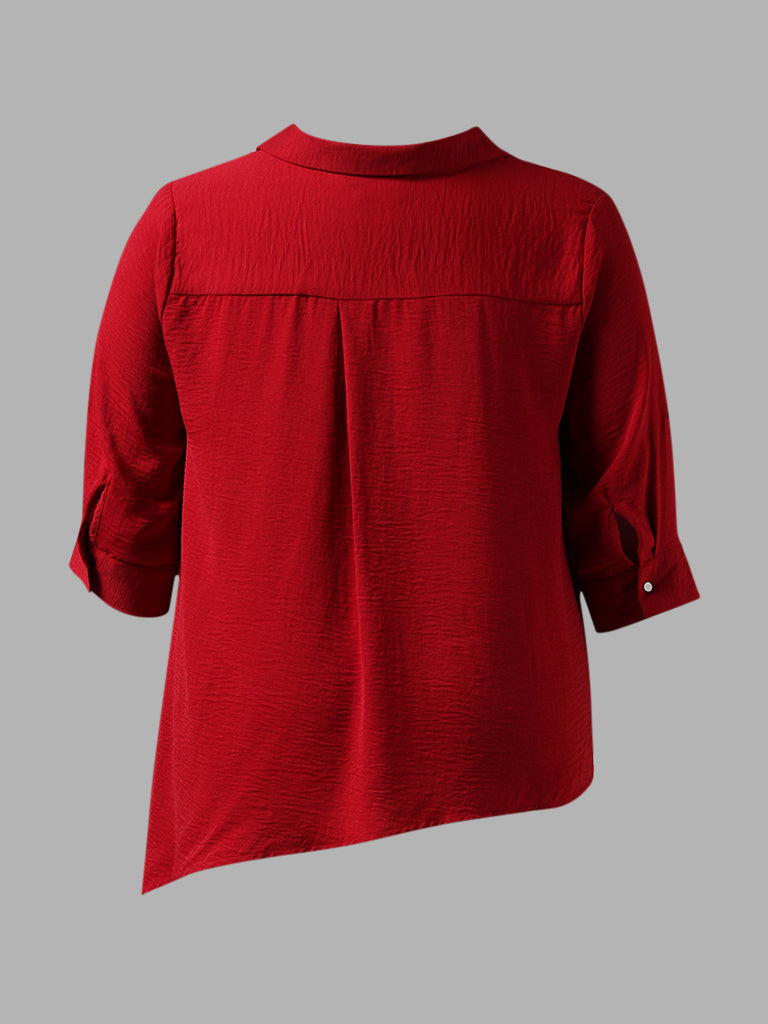 Gia Solid Red Shirt