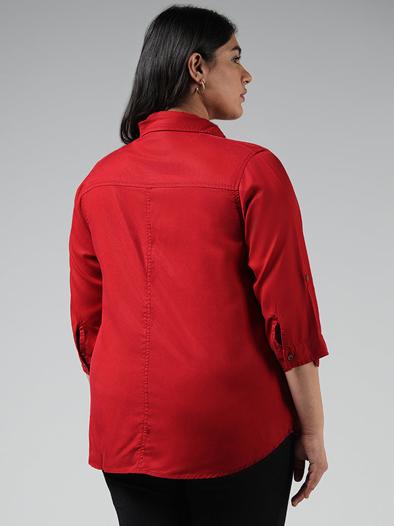 Gia Solid Red Shirt