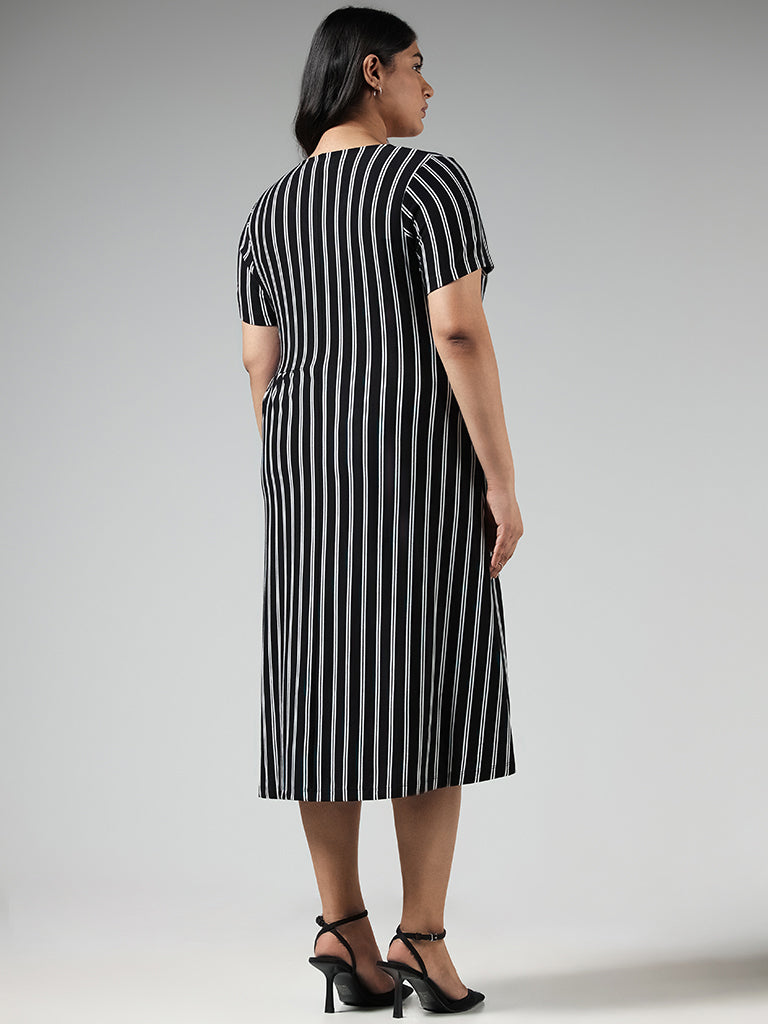 Gia Black Striped Dress