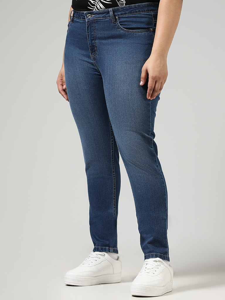 Gia Mid Blue Denim Jeans