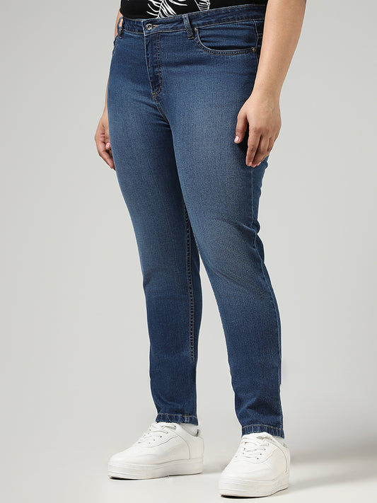 Gia Mid Blue Denim Slim Fit Jeans