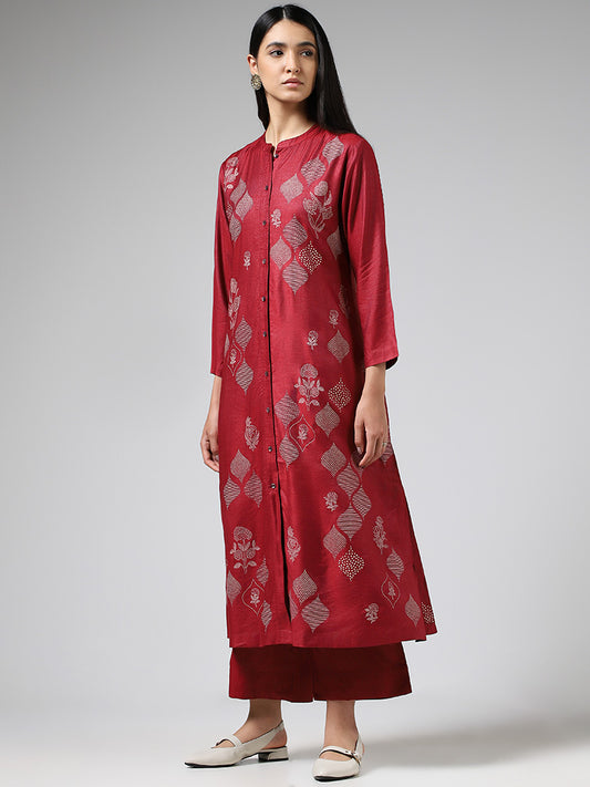 Zuba Solid Maroon Palazzos