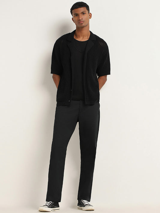 Nuon Black Relaxed-Fit Trousers