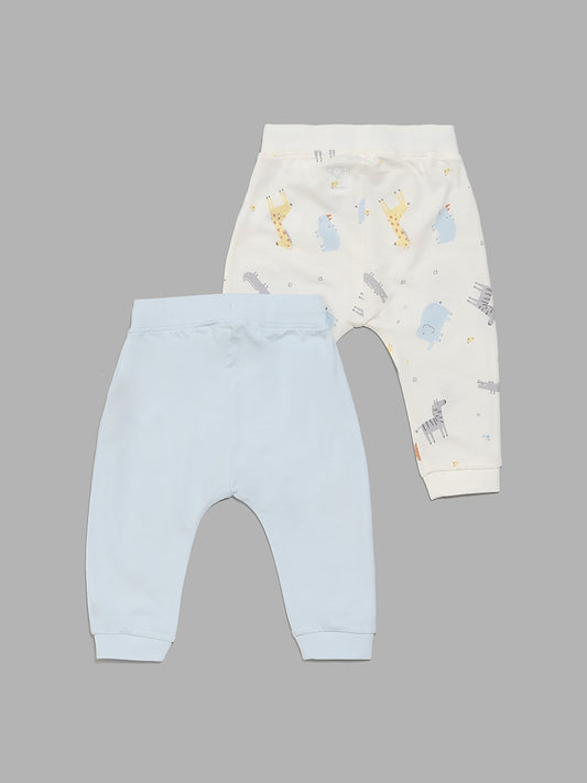 HOP Baby Multicolor Animal Printed Pants - Pack of 2