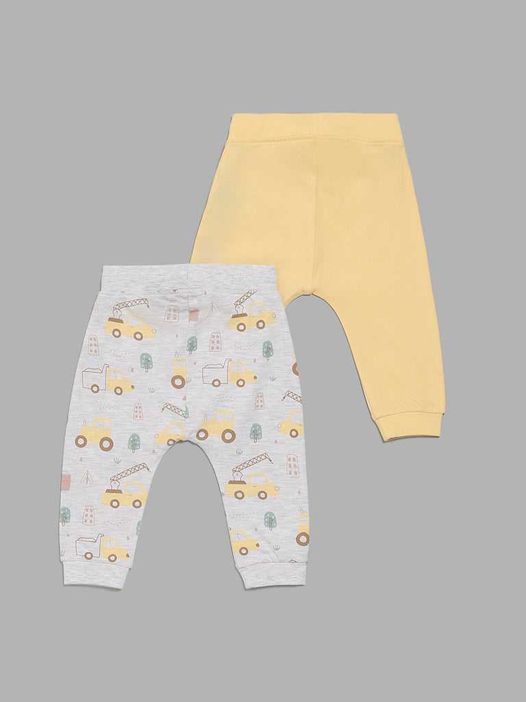 HOP Baby Multicolor Toy Printed Pants - Pack of 2