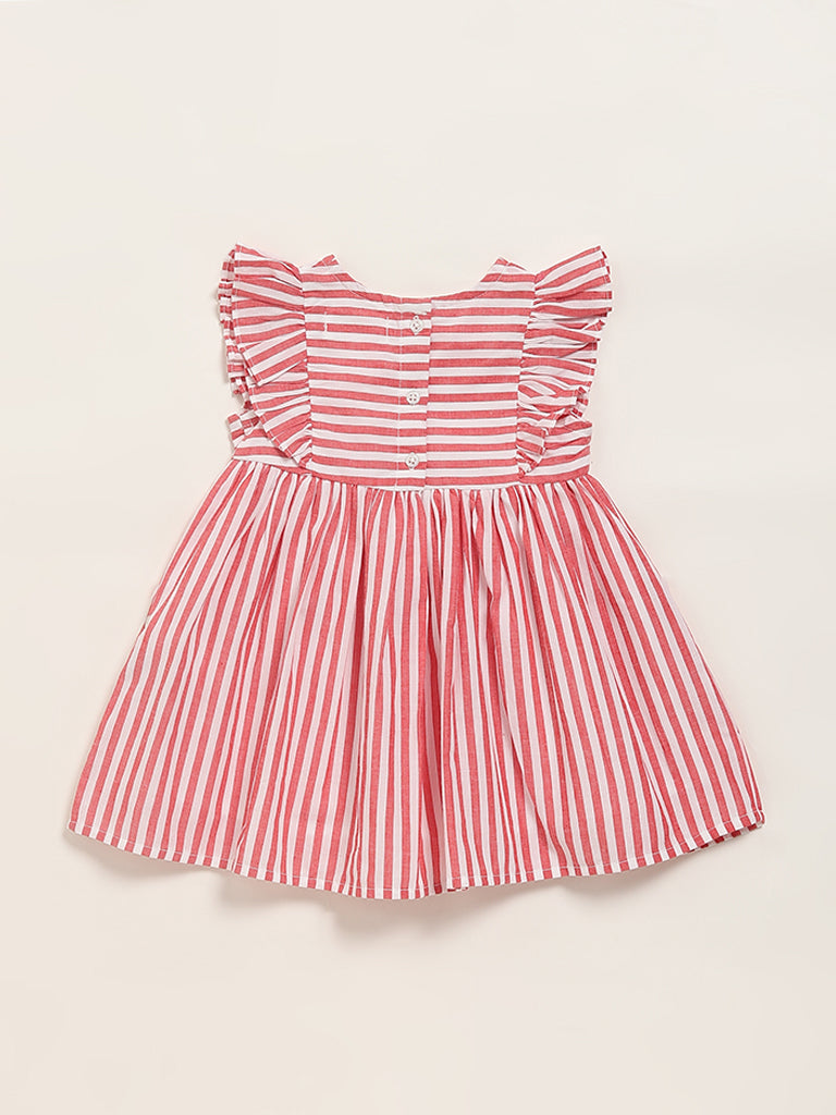 HOP Baby Red Striped Dress