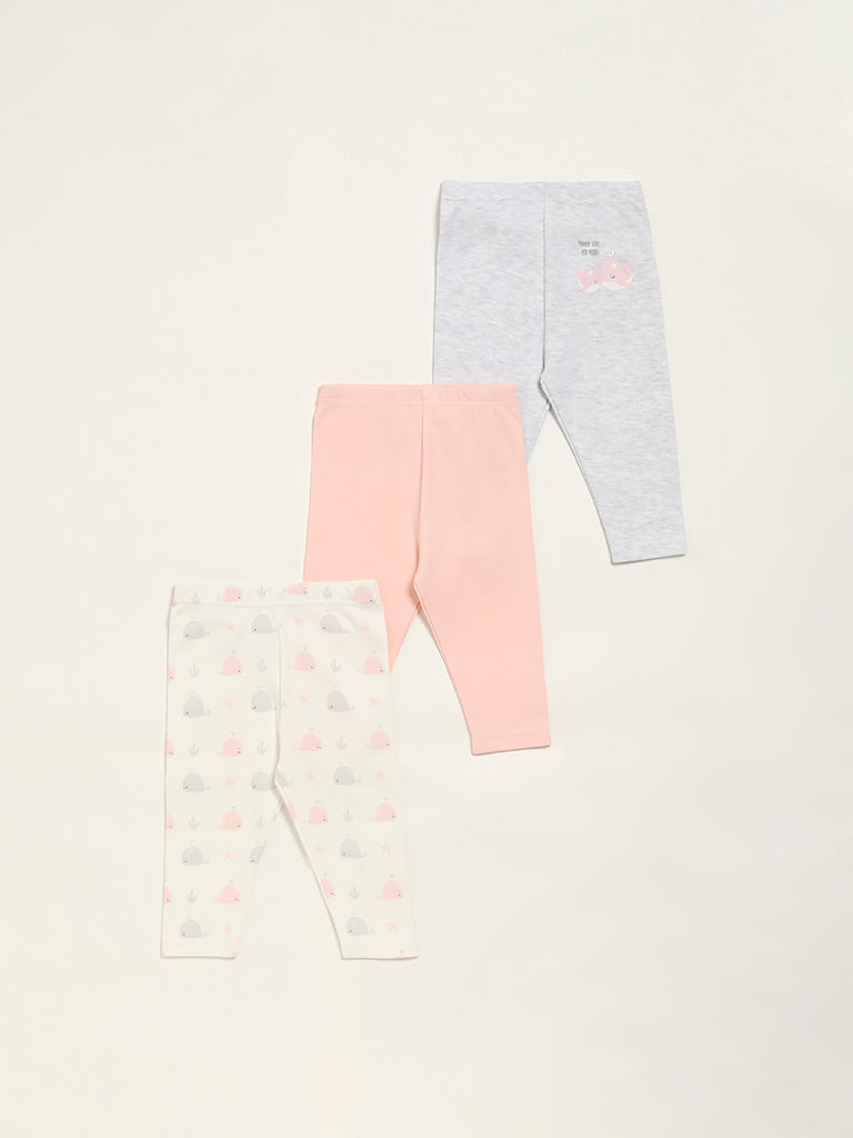 HOP Baby Pink Pants - Pack of 3