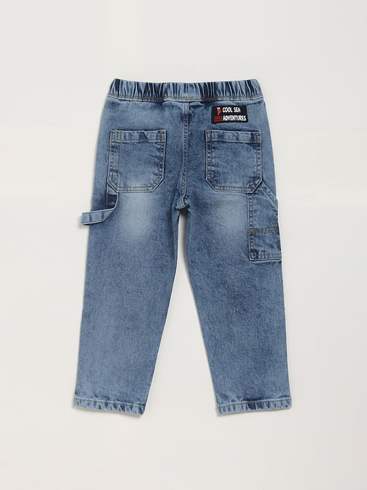 HOP Kids Solid Blue Jeans