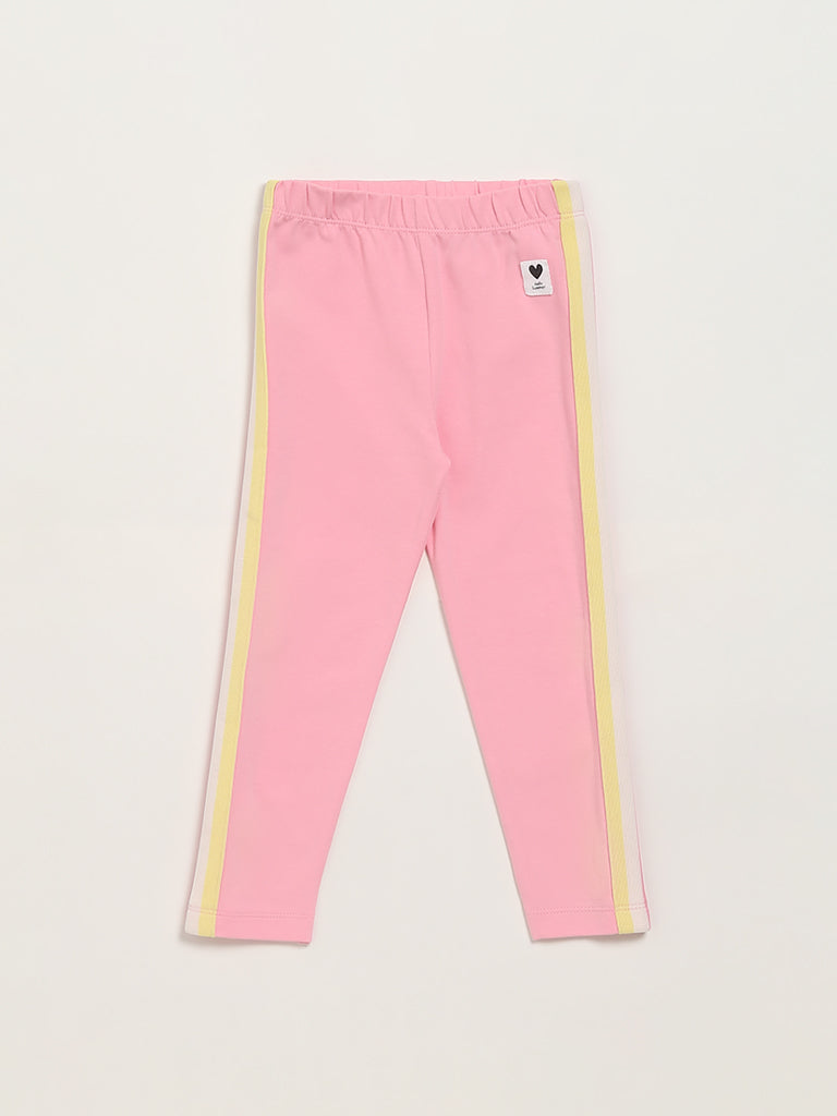 HOP Kids Pink Cotton Leggings
